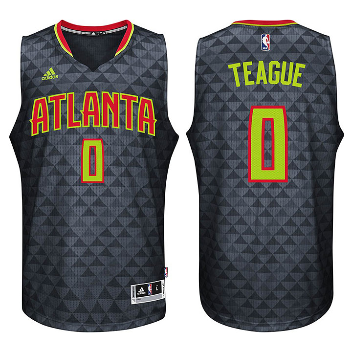 Atlanta Hawks #0 Jeff Teague 2015-16 Season New Swingman Road Black Jersey