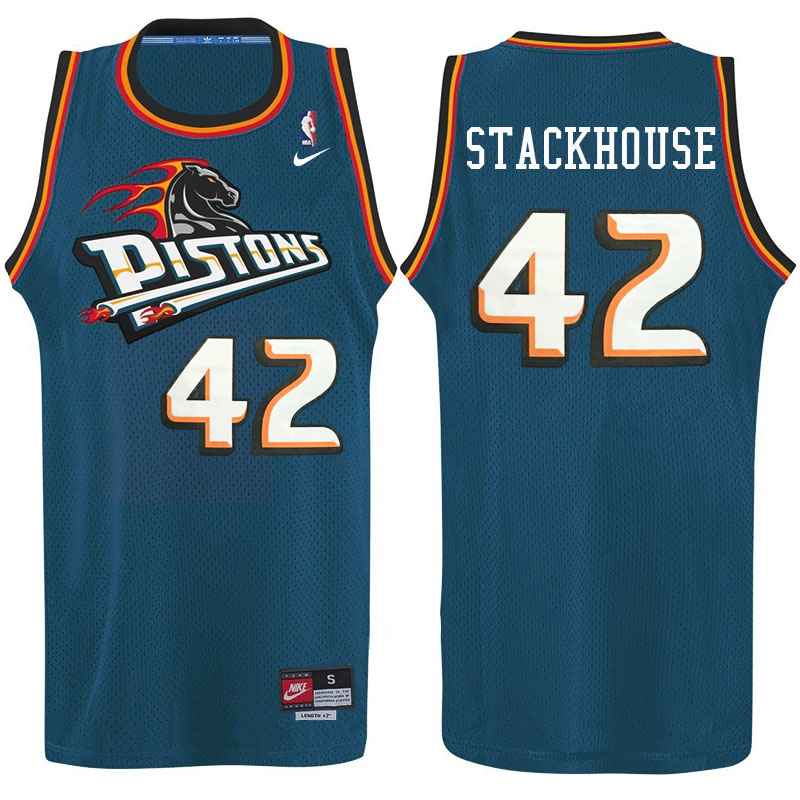 Jerry Stackhouse Detroit Pistons #42 Soul Teal Swingman Alternate Jersey