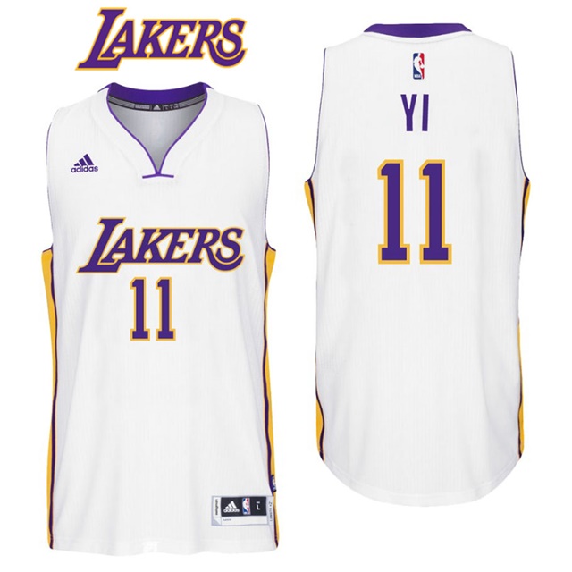 Jianlian Yi Los Angeles Lakers #11 New Swingman Alternate White Jersey Jianlian Yi Los Angeles Lakers #11 New Swingman Alternate White Jersey
