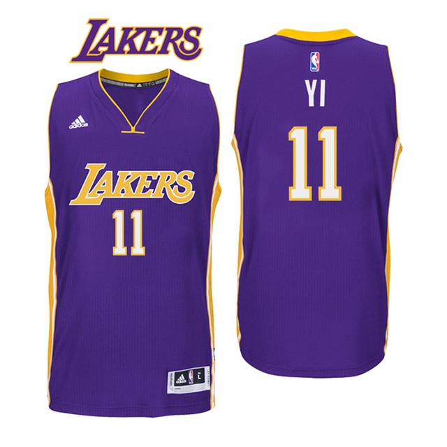 Jianlian Yi Los Angeles Lakers #11 New Swingman Road Purple Jersey Jianlian Yi Los Angeles Lakers #11 New Swingman Road Purple Jersey