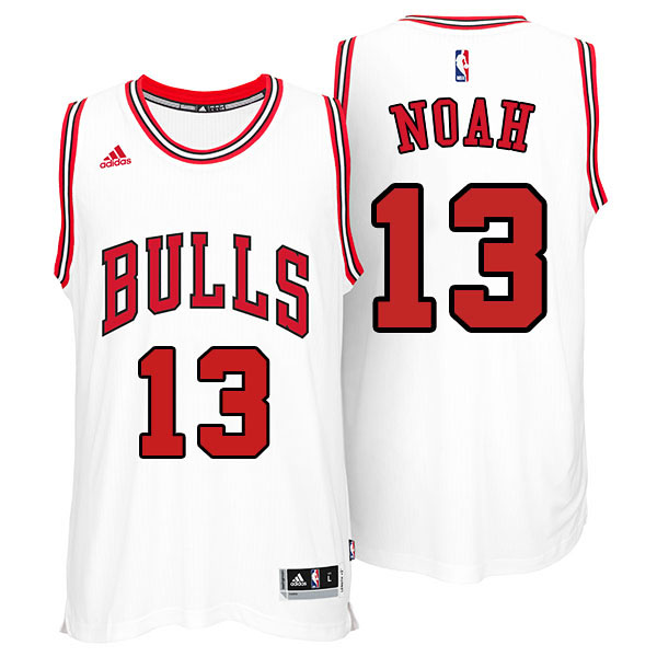 Joakim Noah Chicago Bulls #13 2014-15 New Swingman White Jersey Joakim Noah Chicago Bulls #13 2014-15 New Swingman White Jersey