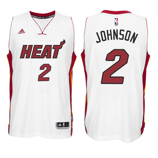 Joe Johnson Miami Heat #2 New Swingman Home White Jersey With 2023 NBA finals patch 
