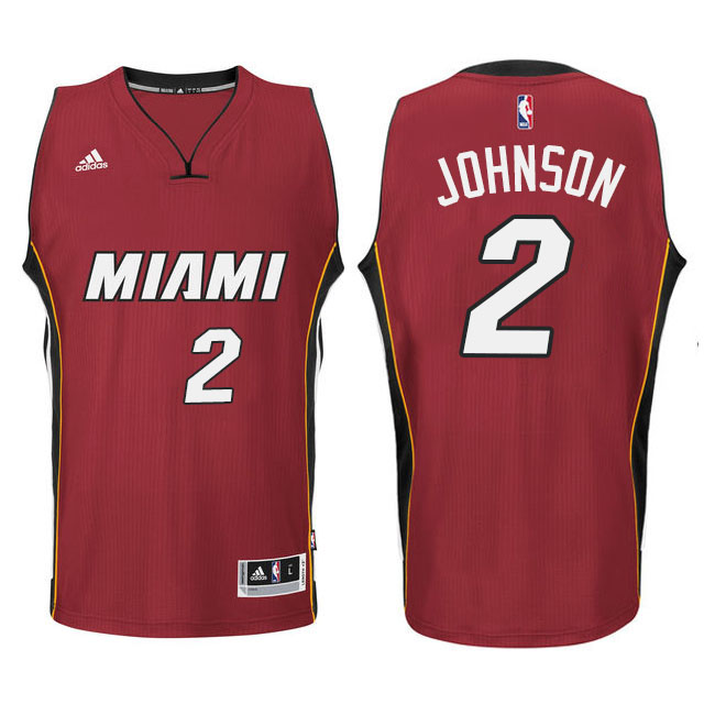 Joe Johnson Miami Heat #2 New Swingman Red Jersey With 2023 NBA finals patch 