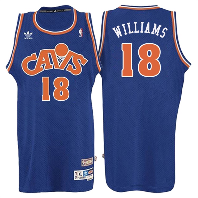John Hot Rod Williams Cleveland Cavaliers #18 Retired Player Blue Hardwood Classic Swingman Jersey John Hot Rod Williams Cleveland Cavaliers #18 Retired Player Blue Hardwood Classic Swingman Jersey