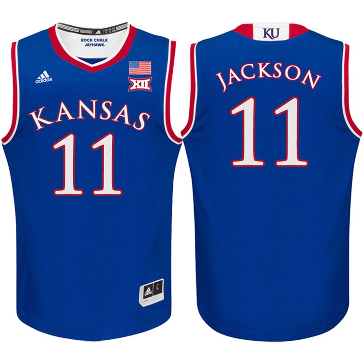 Josh Jackson NCAA Kansas Jayhawks #11 Royal Basketball Jersey