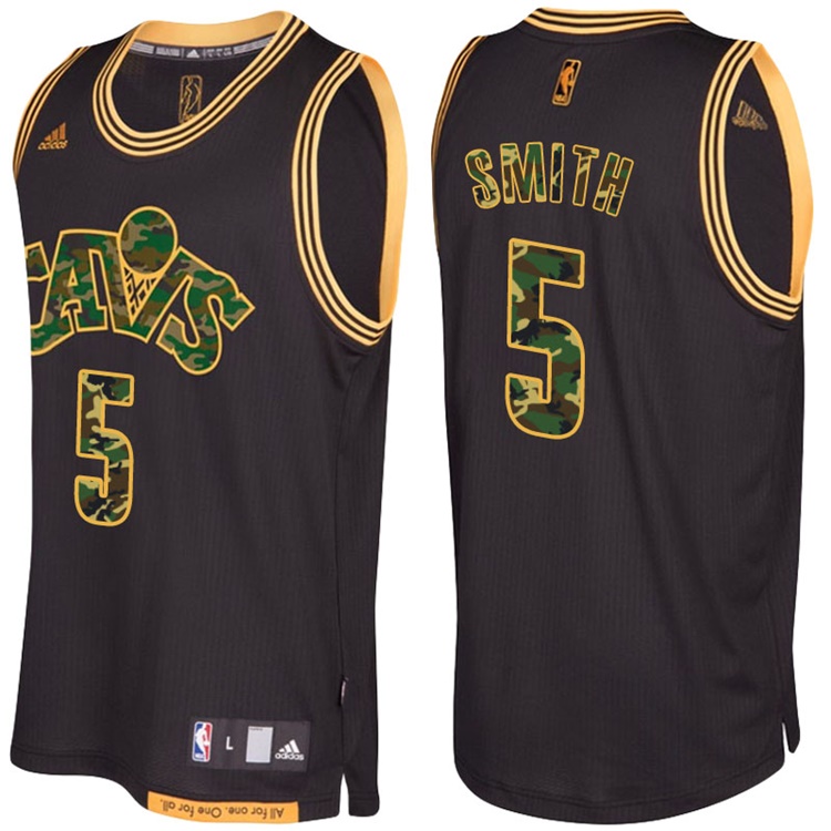 JR Smith Cleveland Cavaliers #5 Black Camo Fashio Swingman Jersey