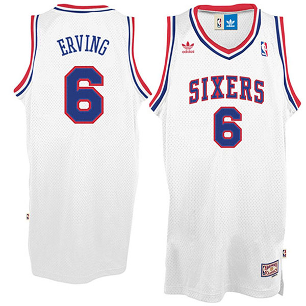 Julius Erving Philadelphia 76ers #6 Soul Swingman Throwback White Jersey Julius Erving Philadelphia 76ers #6 Soul Swingman Throwback White Jersey