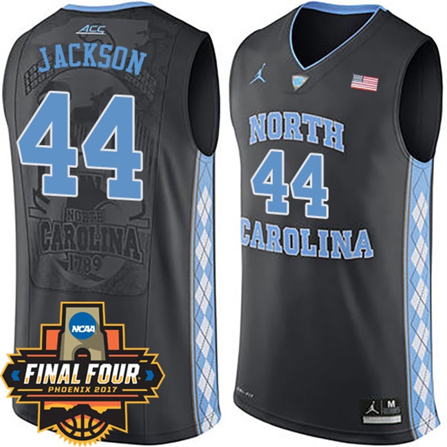 Justin Jackson 2017 NCAA North Carolina Tar Heels #44 Black Basketball Jersey