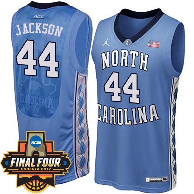 Justin Jackson 2017 NCAA North Carolina Tar Heels #44 Blue Basketball Jersey
