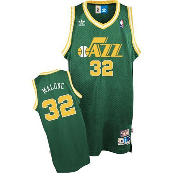 Karl Malone Utah Jazz Soul Swingman Green Jersey