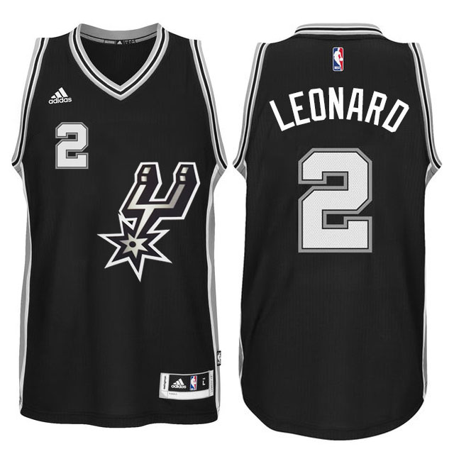 Kawhi Leonard San Antonio Spurs #2 2015-16 New Swingman Black Signature Spur Jersey