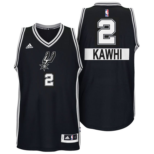 Kawhi Leonard San Antonio Spurs #2 2014 Christmas Day Big Logo Swingman Black Jersey