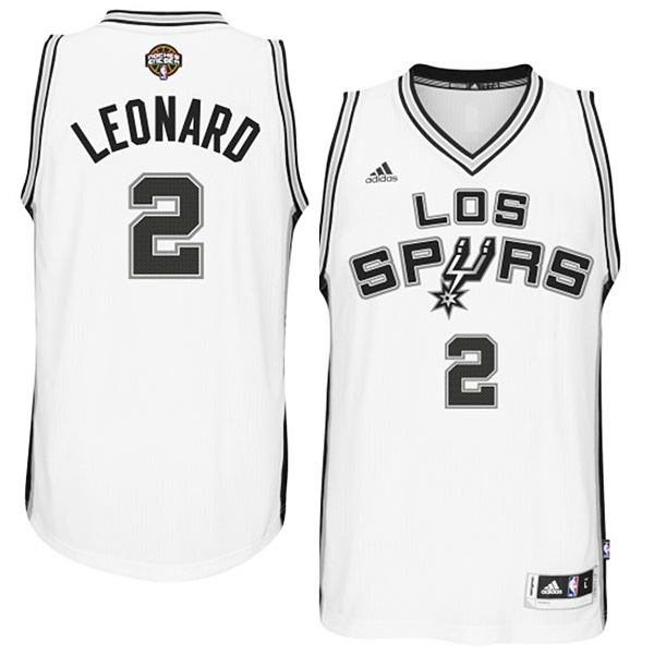 Kawhi Leonard San Antonio Spurs #2 2014-15 Noches Enebea Swingman Home White Jersey