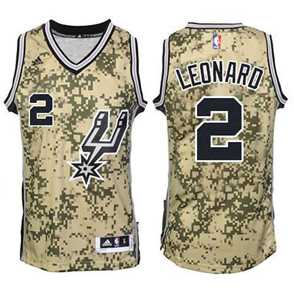 Kawhi Leonard San Antonio Spurs #2 New Camo Jersey