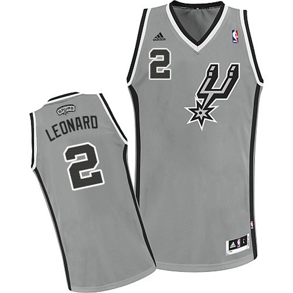 Kawhi Leonard San Antonio Spurs #2 Revolution 30 Swingman Alternate Grey Jersey