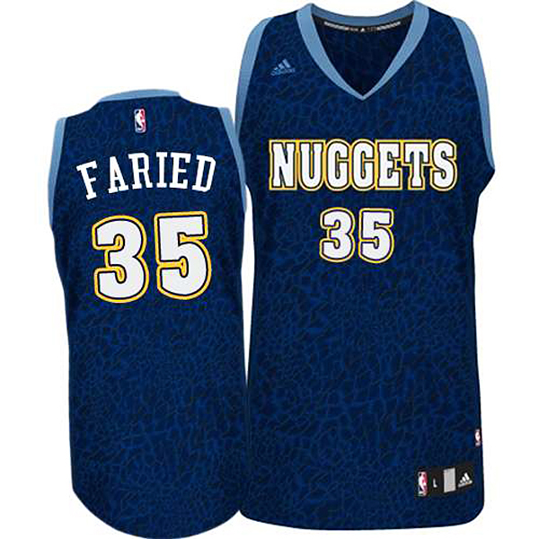 Kenneth Faried Denver Nuggets #35 Crazy Light Leopard Swingman Jersey With 2023 NBA finals patch 