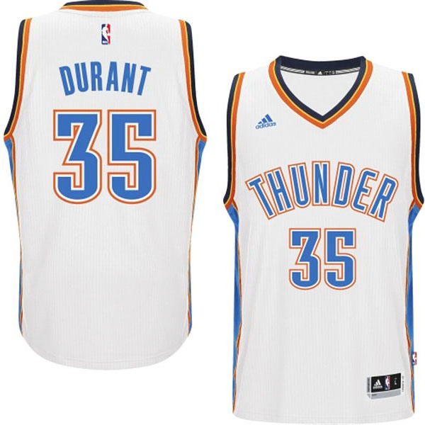 Kevin Durant Oklahoma City Thunder #35 2014-15 New Swingman Home White Jersey Kevin Durant Oklahoma City Thunder #35 2014-15 New Swingman Home White Jersey