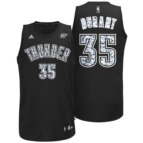 Kevin Durant Oklahoma City Thunder #35 Diamonds Swingman Dark Jersey