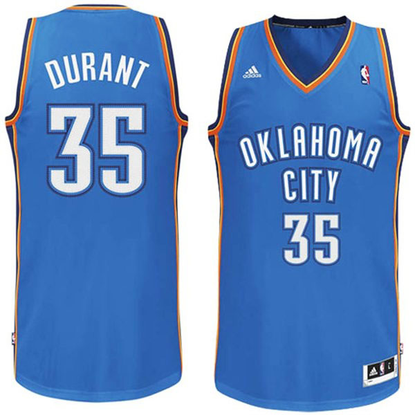 Kevin Durant Oklahoma City Thunder #35 Revolution 30 Swingman Royal Blue Jersey