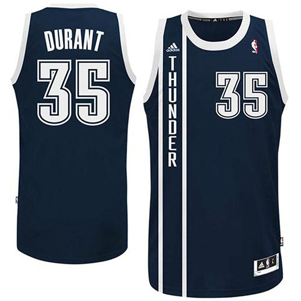 Kevin Durant Oklahoma City #35 Thunder Revolution 30 Swingman Alternate Navy Blue Jersey