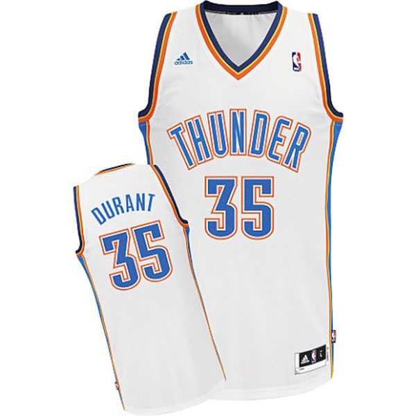 Kevin Durant Oklahoma City Thunder #35 Revolution 30 Swingman White Jersey Kevin Durant Oklahoma City Thunder #35 Revolution 30 Swingman White Jersey