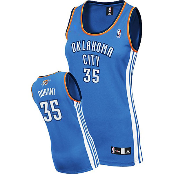 Women's Kevin Durant Oklahoma City Thunder #35 Blue Jersey Women's Kevin Durant Oklahoma City Thunder #35 Blue Jersey