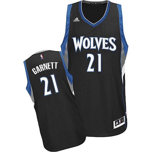 Kevin Garnett Minnesota Timberwolves #21 2014-15 New Swingman Alternate Black jersey