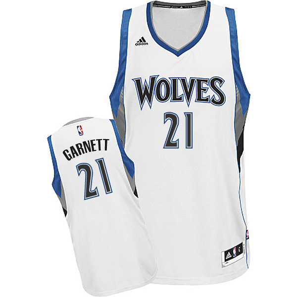 Kevin Garnett Minnesota Timberwolves #21 2014-15 New Swingman Home White jersey