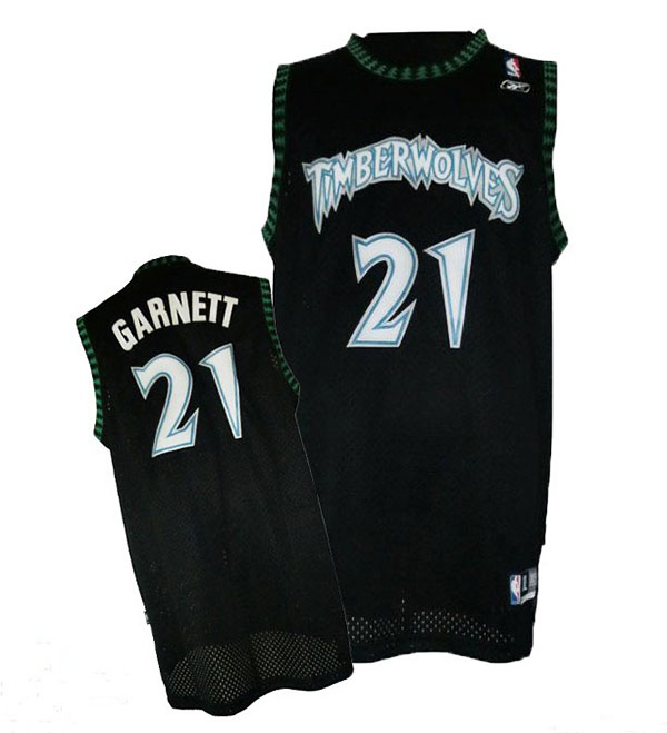 Kevin Garnett Minnesota Timberwolves #21 Soul Swingman Black Jersey