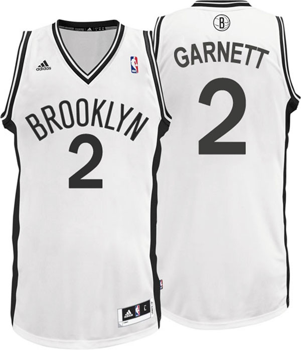 Kevin Garnett Brooklyn Nets #2 Revolution 30 Swingman Home White Jersey