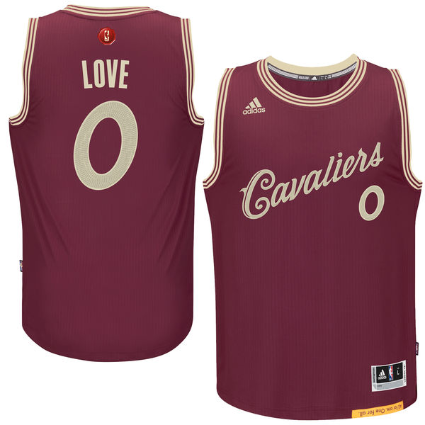 NBA 2015-16 Season Cleveland Cavaliers #0 Kevin Love Christmas Day Red Jersey
