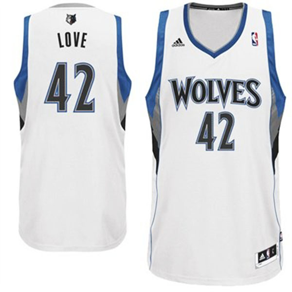 Kevin Love Minnesota Timberwolves #42 Revolution 30 Swingman White Jersey