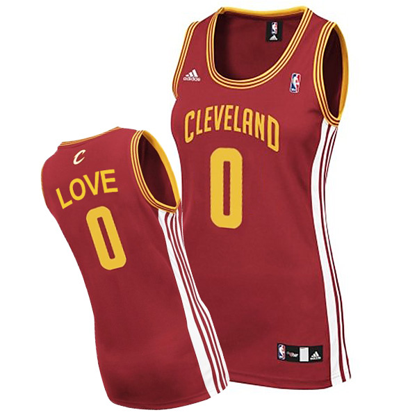 Women's Kevin Love Cleveland Cavaliers #0 Womens Swingman Road Wine Red Jersey
