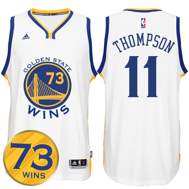 Klay Thompson Golden State Warriors #11 Record Breaking Season Exclusive 73 Wins White Swingman Jersey Klay Thompson Golden State Warriors #11 Record Breaking Season Exclusive 73 Wins White Swingman Jersey
