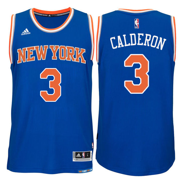 Jose Calderon New York Knicks #3 2014-15 New Swingman Road Blue Jersey