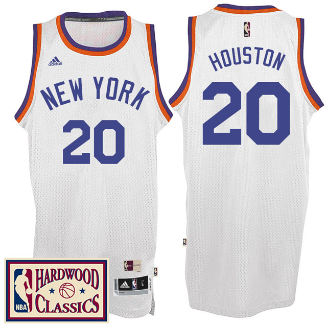 2016-17 Season New York Knicks #20 Hardwood Classics Throwback White Jersey Allan Houston