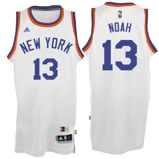 2016-17 Season New York Knicks #13 Hardwood Classics Throwback White Jersey Joakim Noah