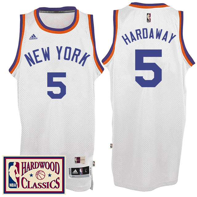 2016-17 Season New York Knicks #5 Hardwood Classics Throwback White Jersey Tim Hardaway 2016-17 Season New York Knicks #5 Hardwood Classics Throwback White Jersey Tim Hardaway