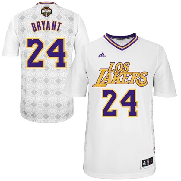 Kobe Bryant Los Angeles Lakers #24 2014 Noches Enebea Swingman White Jersey Kobe Bryant Los Angeles Lakers #24 2014 Noches Enebea Swingman White Jersey