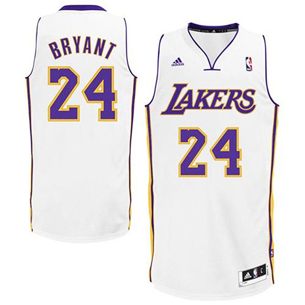 Kobe Bryant Los Angeles Lakers #24 Revolution 30 Swingman Home White Jersey