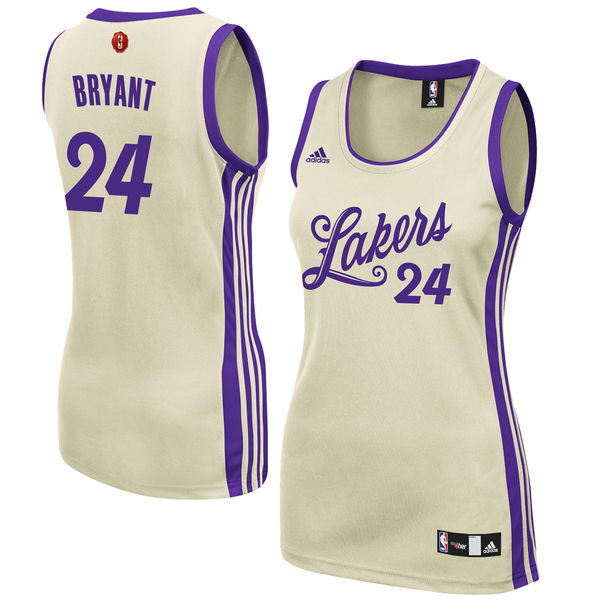 Women's Kobe Bryant Los Angeles Lakers #24 Cream Christmas Day Swingman Jersey Women's Kobe Bryant Los Angeles Lakers #24 Cream Christmas Day Swingman Jersey