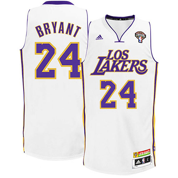 Kobe Bryant Lakers Latin Nights Revolution 30 Swingman White Jersey