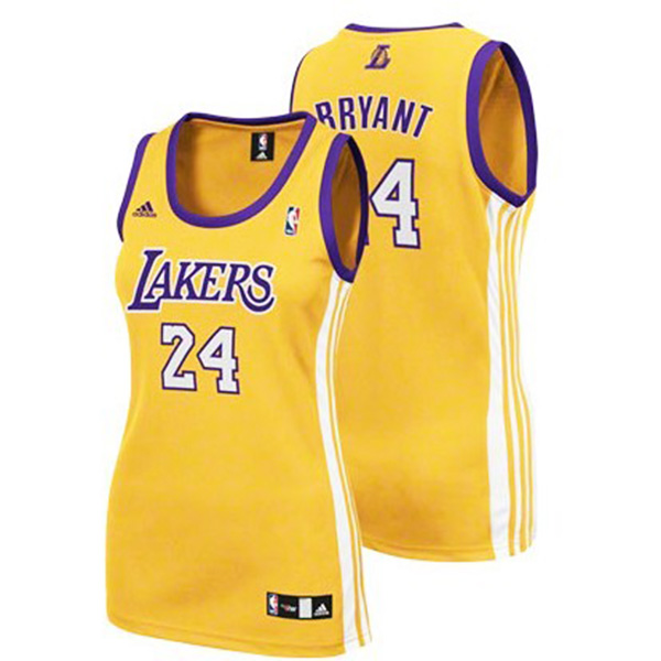 Women's Kobe Bryant Los Angeles Lakers #24 Swingman Yellow Jersey Women's Kobe Bryant Los Angeles Lakers #24 Swingman Yellow Jersey