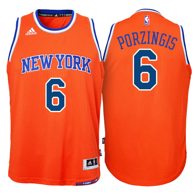 Youth Kristaps Porzingis New York Knicks #6 2015-16 New Swingman Orange Jersey Youth Kristaps Porzingis New York Knicks #6 2015-16 New Swingman Orange Jersey