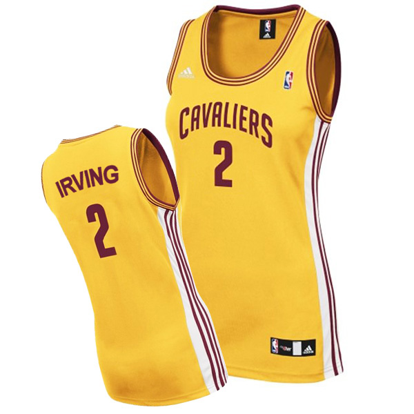 Women's Kyrie Irving Cleveland Cavaliers #2 Womens Swingman Alternate Gold Jersey Women's Kyrie Irving Cleveland Cavaliers #2 Womens Swingman Alternate Gold Jersey