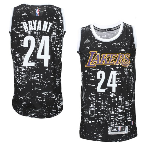 Los Angeles Lakers #24 Kobe Bryant Black City Lights Fashion Swingman Jersey Los Angeles Lakers #24 Kobe Bryant Black City Lights Fashion Swingman Jersey