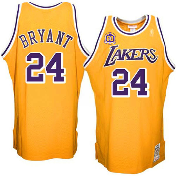 Kobe Bryant Los Angeles Lakers #24 Showtime Throwback Yellow Jersey Kobe Bryant Los Angeles Lakers #24 Showtime Throwback Yellow Jersey