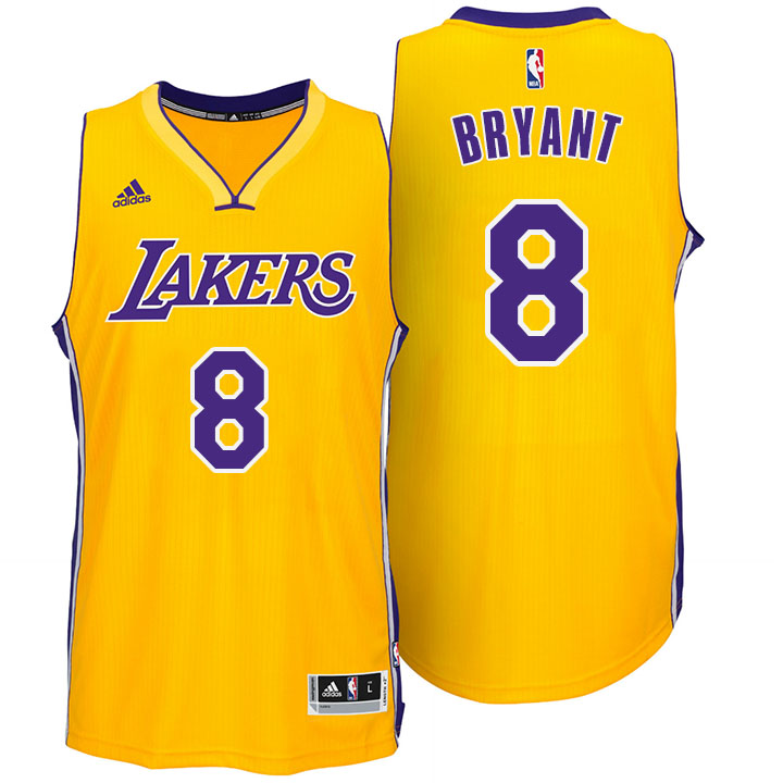 Kobe Bryant Los Angeles Lakers #8 Modern Home Yellow Jersey Kobe Bryant Los Angeles Lakers #8 Modern Home Yellow Jersey