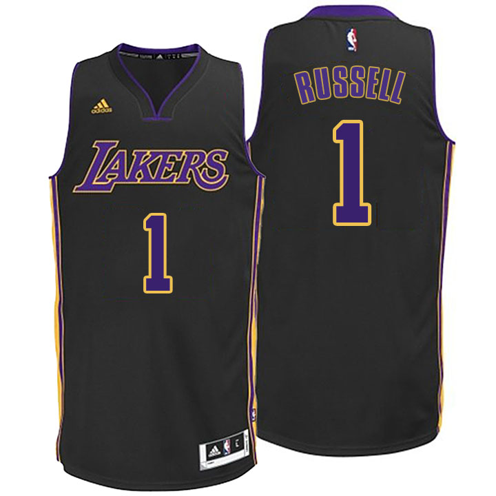 Los Angeles Lakers #1 D'Angelo Russell 2014-15 New Swingman Alternative Black Jersey