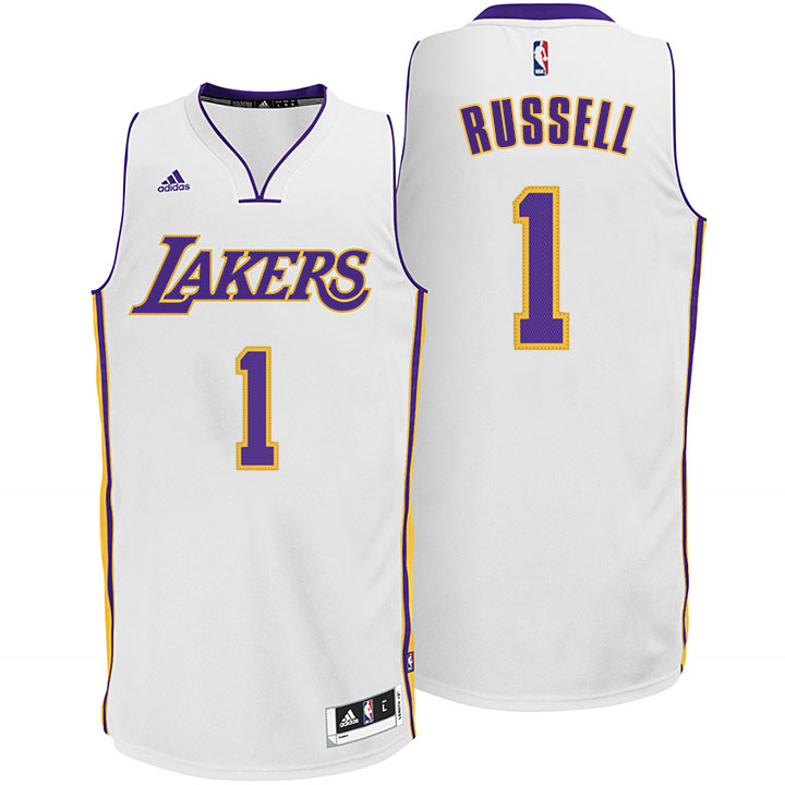 Los Angeles Lakers #1 D'Angelo Russell 2014-15 New Swingman Alternative White Jersey